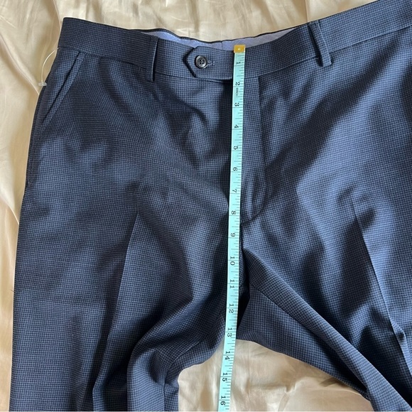 Tommy Hilfiger Archer Mens Dress Pants Size 36W Navy Blue Trousers - Picture 2 of 5
